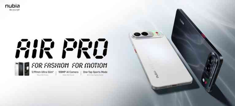 Llega a España el nuevo nubia Air Pro, el smartphone que desafía la lógica del diseño ultrafino