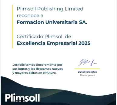 El Grupo Educativo Formación Universitaria reconocido con el Certificado Plimsoll de Excelencia Empresarial 2025