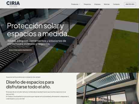 CIRIA Toldos lanza su nueva página web con un diseño más intuitivo y una completa exposición de productos y proyectos realizados