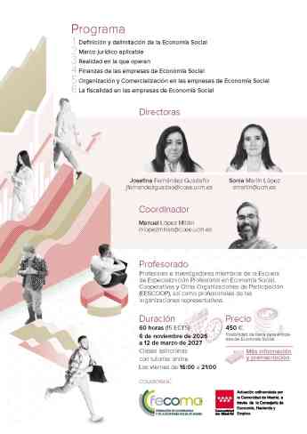 Formarse para trabajar y emprender en Economía Social: dos programas universitarios con matrícula abierta