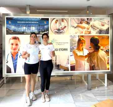 Policlínica Gipuzkoa realiza los reconocimientos médicos a dos de las participantes del Reto Pelayo Vida 2026