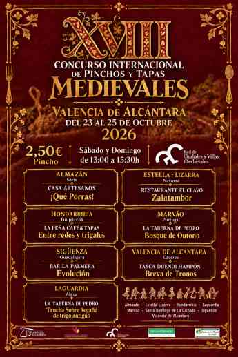 De pincho en pincho por Valencia de Alcántara, 7 sabores medievales para descubrir una villa con historia