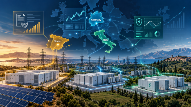 AleaSoft: tres mercados, tres modelos: cómo se financia el almacenamiento en España, Italia y Alemania
